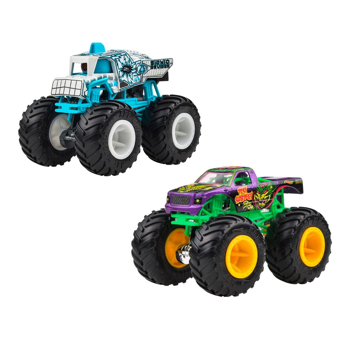 Hot Wheels Monster Trucks Escala 1:64 - Bionic Bruiser Vs Test Subject